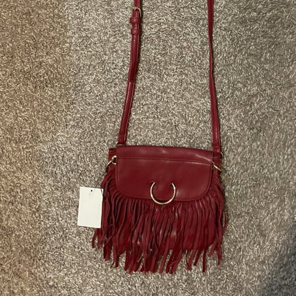 ⭐️ Fringe Boho Peasant Hipster Metal Grunge Hippie Tassel Chic Farm Bag Purse - Picture 2 of 2